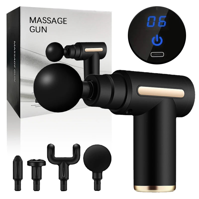 Pistola de fáscia portátil, mini massagem de tecido profundo leve