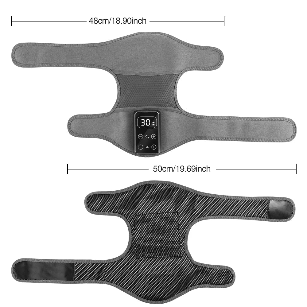 Electric Knee Massager 3 Gears Vibrations Massage Leg Joint Protection Massager Hot Compress Muscle Relax Heating Knee Pad