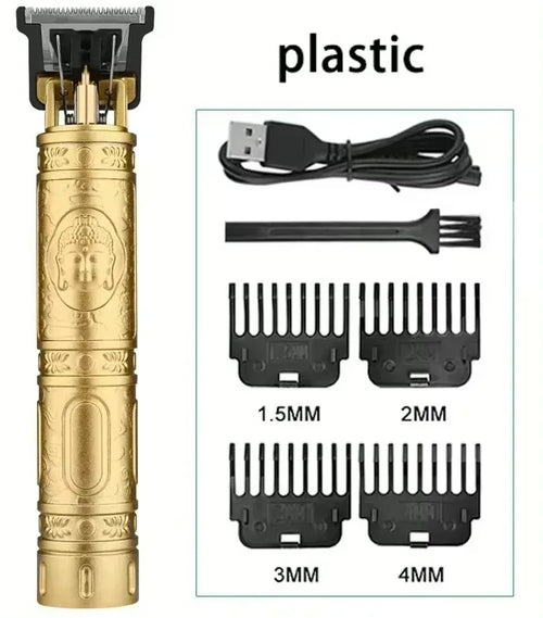 Máquina de cortar cabelo elétrica vintage T9, máquina de cortar cabelo profissional masculina