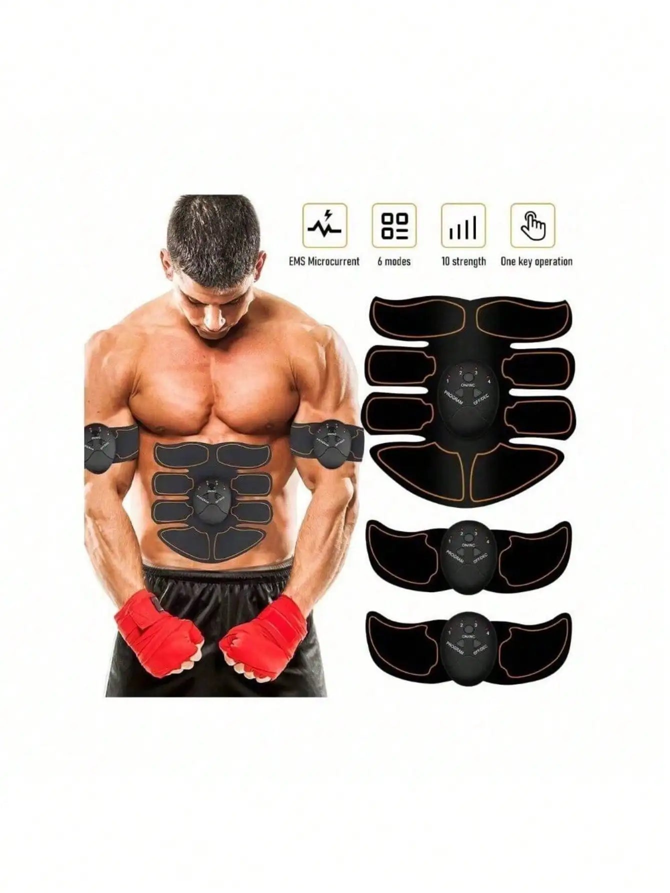 EMS Wireless Abdominal Muscle Stimulator Massager Fitness Abdominal Training, Home Arm/Leg Fitness Exercise Equipment