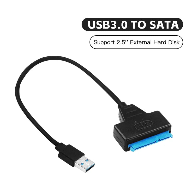 Cabo adaptador de disco rígido USB de 2,5 polegadas Cabo de unidade fácil de usar Disco rígido fácil