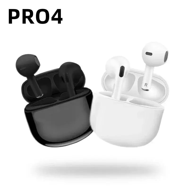 Fone de ouvido Bluetooth Pro4 TWS 9D estéreo sem fio intra-auricular HiFi