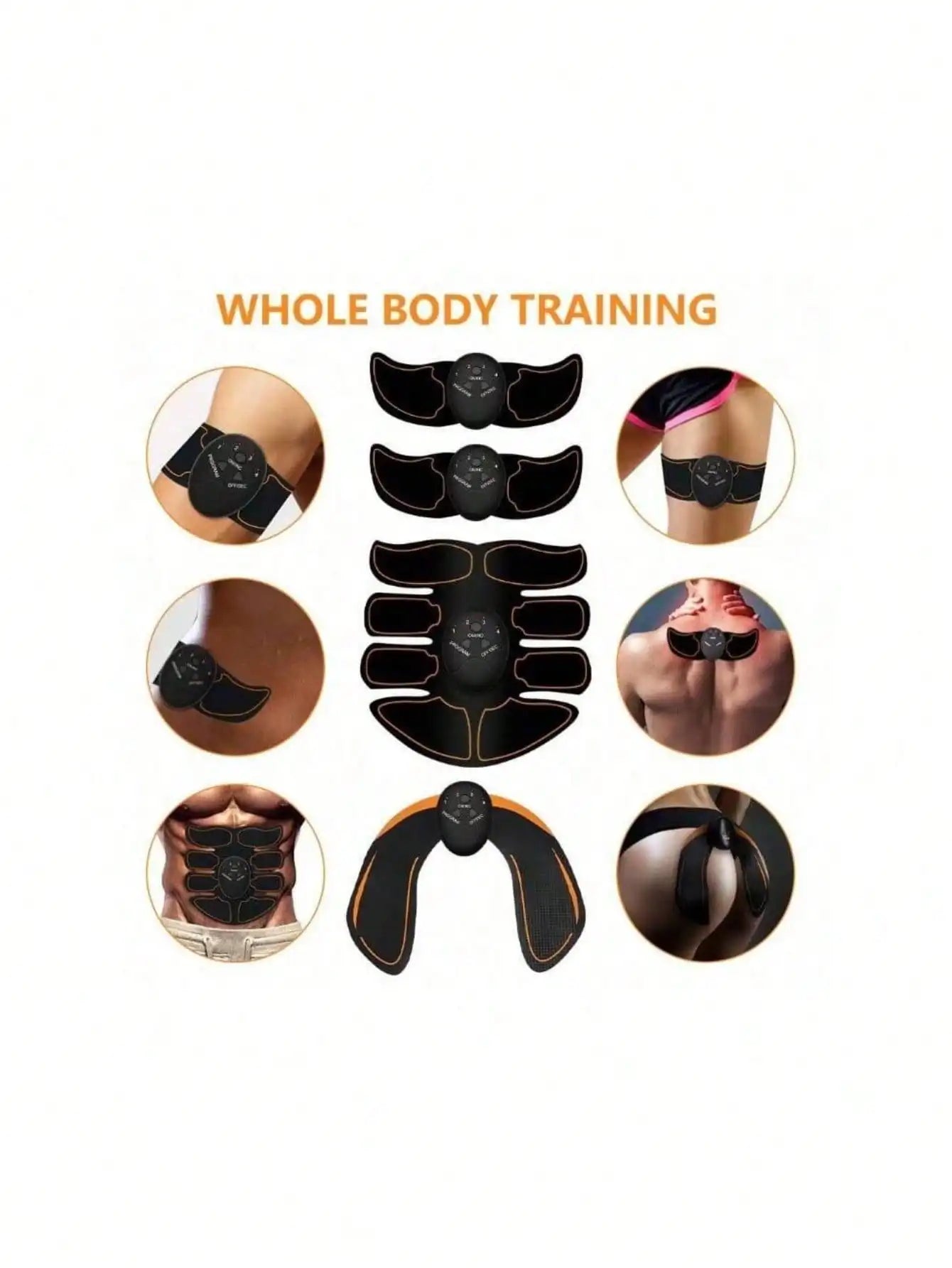 EMS Wireless Abdominal Muscle Stimulator Massager Fitness Abdominal Training, Home Arm/Leg Fitness Exercise Equipment