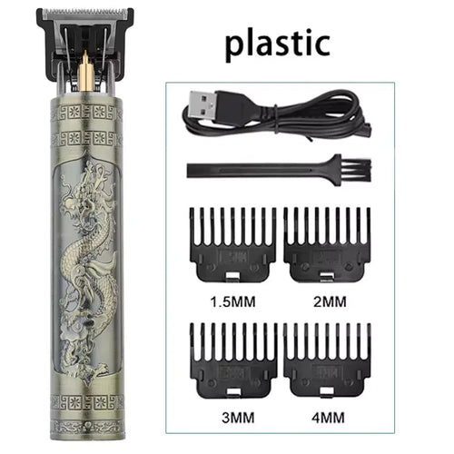 Máquina de cortar cabelo elétrica vintage T9, máquina de cortar cabelo profissional masculina