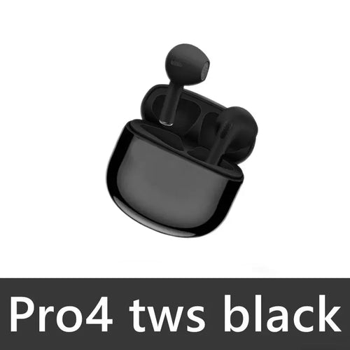 Fone de ouvido Bluetooth Pro4 TWS 9D estéreo sem fio intra-auricular HiFi