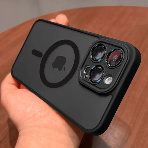 Armadura fosca de luxo para estojo de carregamento magnético sem fio Magsafe