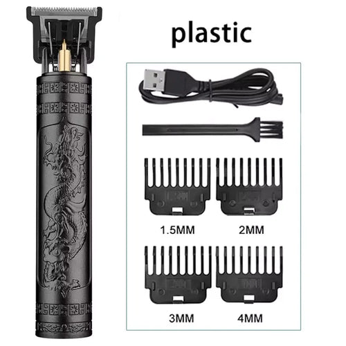Máquina de cortar cabelo elétrica vintage T9, máquina de cortar cabelo profissional masculina