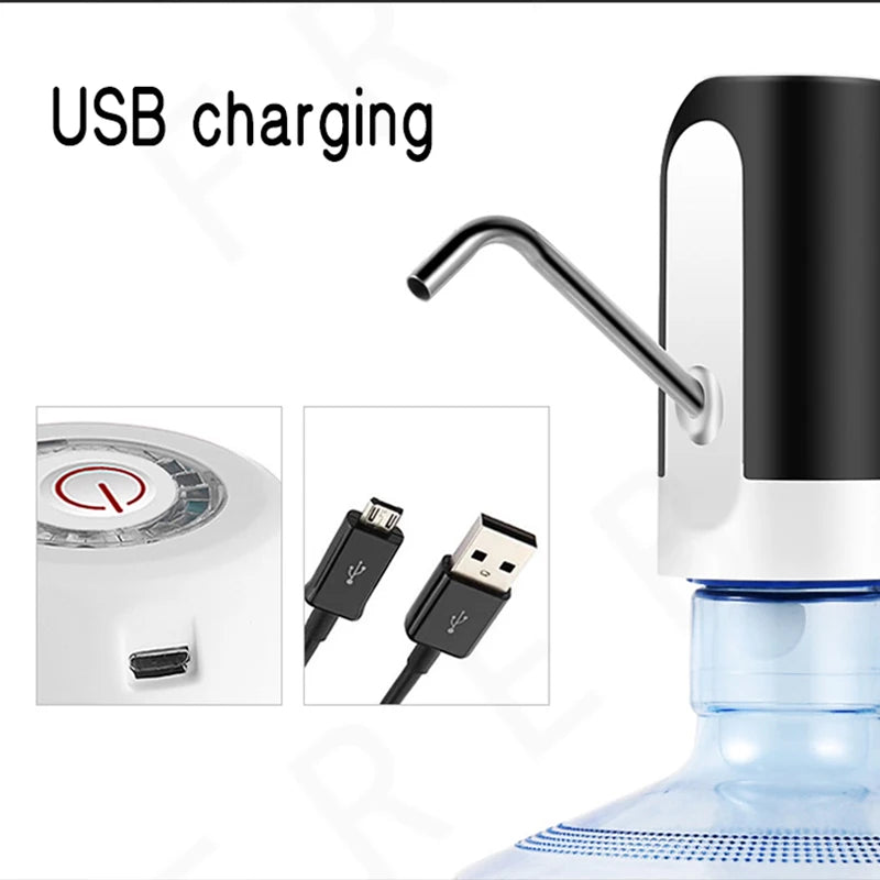 Bomba d'água elétrica sem fio com bateria de 800 mAh recarregável via USB