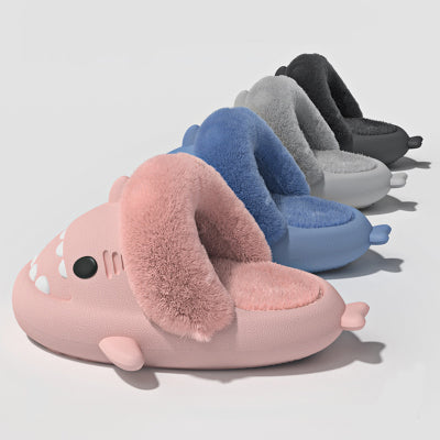 Pantufas de algodão com sola grossa removível EVA feminina outono inverno indoor