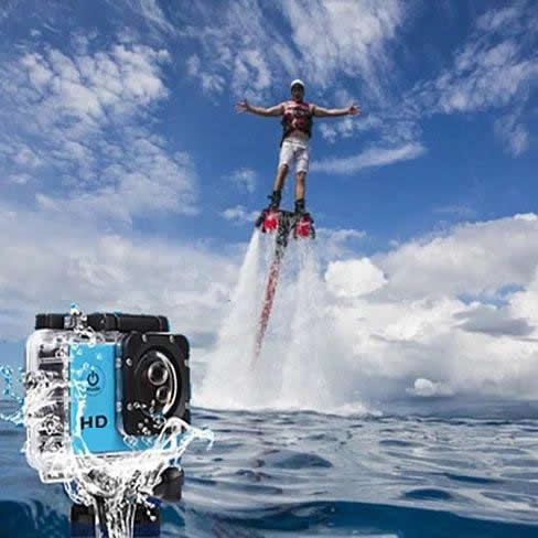 Câmera 4K à prova d'água totalmente digital UHD WiFi + controle remoto RF e acessórios
