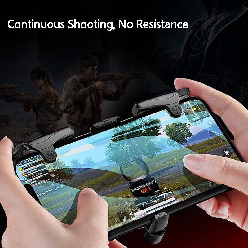 Controle de jogo para celular com joystick de liga metálica e botão de tiro