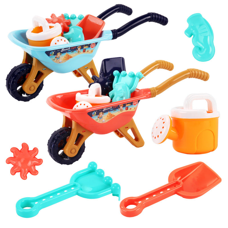 Carrinho de brinquedo de praia grande, conjunto de 6 peças, carrinho de brinquedo infantil
