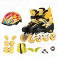 Patins infantis ajustáveis de roda única PU