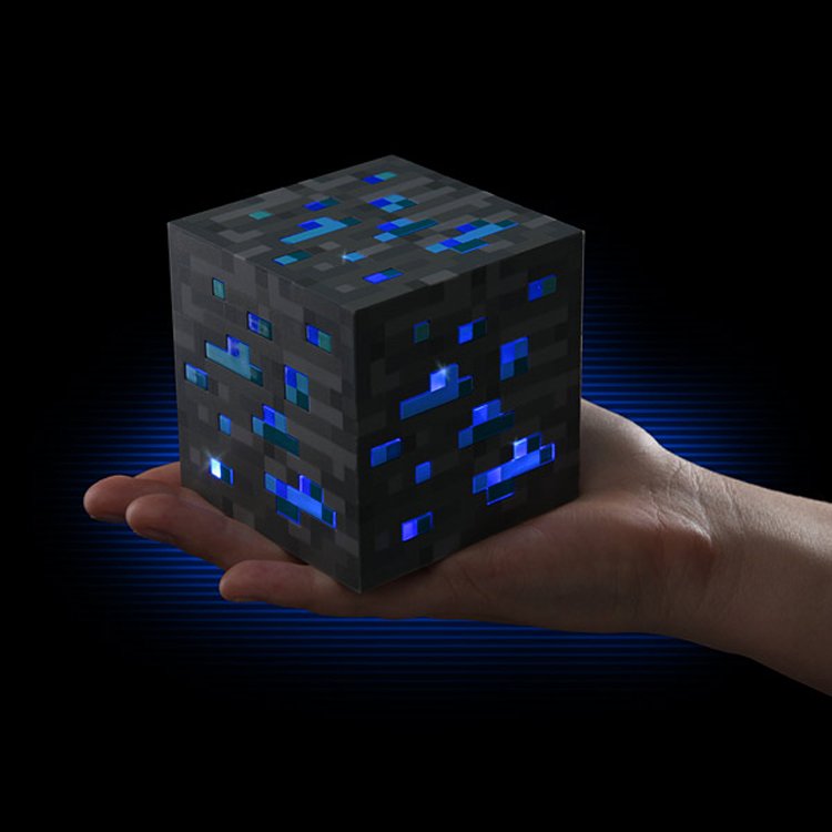 Minério de diamante iluminado