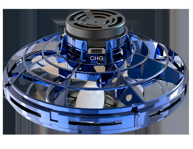Mini Drone LED Tipo OVNI Helicóptero Voador Spinner Ponta dos Dedos
