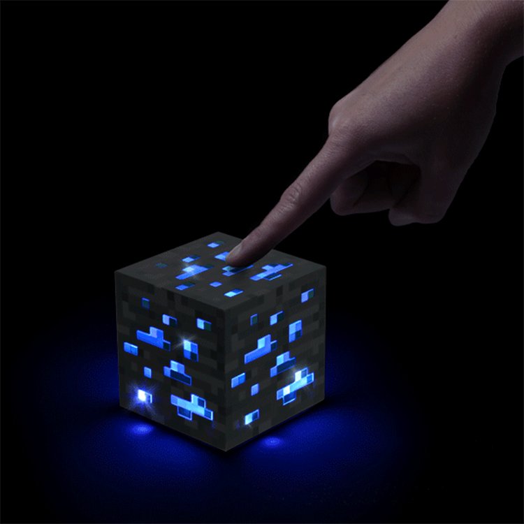 Minério de diamante iluminado
