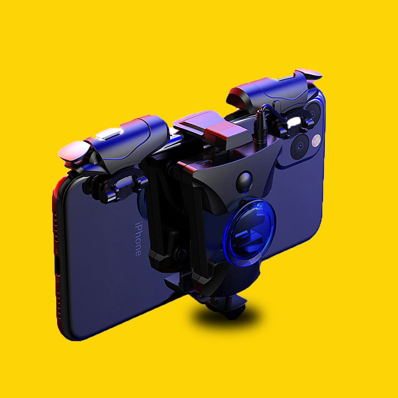 Controle de jogo para celular com joystick de liga metálica e botão de tiro
