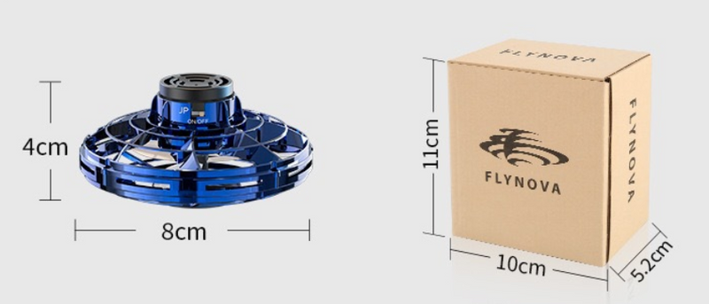 Mini Drone LED Tipo OVNI Helicóptero Voador Spinner Ponta dos Dedos