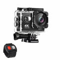 Câmera 4K à prova d'água totalmente digital UHD WiFi + controle remoto RF e acessórios
