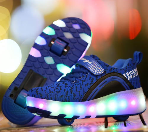 Tênis Patins Ultraleves, Luminosos e Recarregáveis