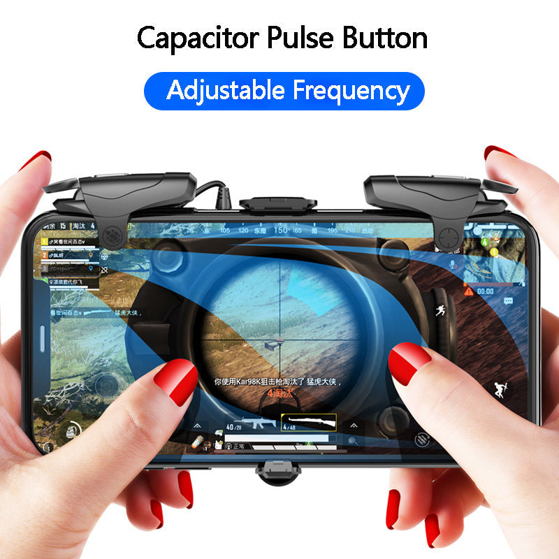 Controle de jogo para celular com joystick de liga metálica e botão de tiro