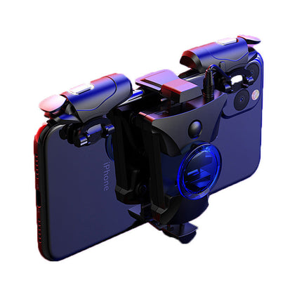 Controle de jogo para celular com joystick de liga metálica e botão de tiro