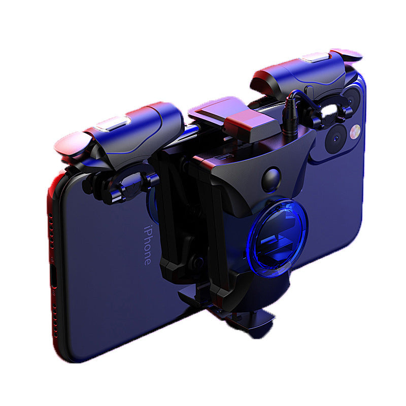 Controle de jogo para celular com joystick de liga metálica e botão de tiro