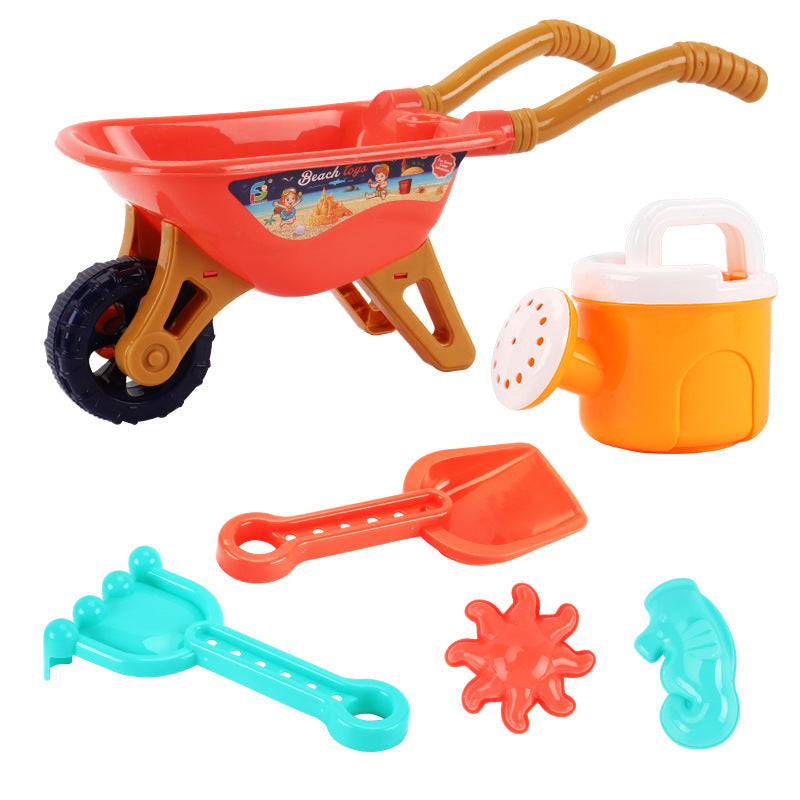 Carrinho de brinquedo de praia grande, conjunto de 6 peças, carrinho de brinquedo infantil