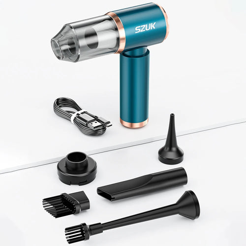 Mini aspirador de pó automotivo SZUK sem fio, potente e portátil para limpeza