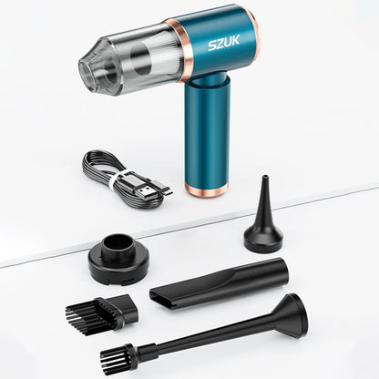 Mini aspirador de pó automotivo SZUK sem fio, potente e portátil para limpeza