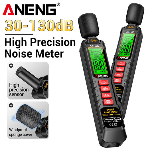 ANENG GN102 Decibel Meter Tester Digital Sensor Noise Meter 30-130dB