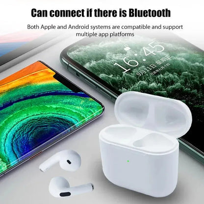 Fone de ouvido Bluetooth Pro4 TWS 9D estéreo sem fio intra-auricular HiFi