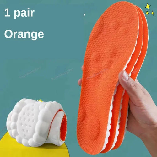 1 par de palmilhas 4D macias para pés com fascite plantar e arco