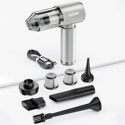 Mini aspirador de pó automotivo SZUK sem fio, potente e portátil para limpeza