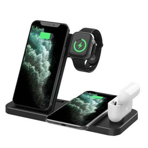 Estação 3 em 1 -carregamento sem fio Dragon para telefones iPhone e Samsung