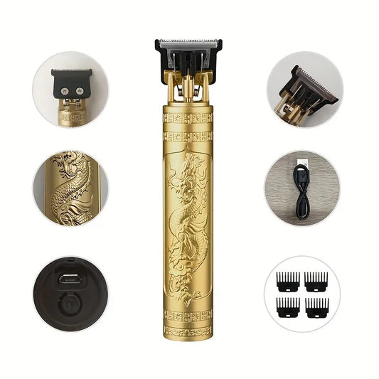 Máquina de cortar cabelo elétrica vintage T9, máquina de cortar cabelo profissional masculina