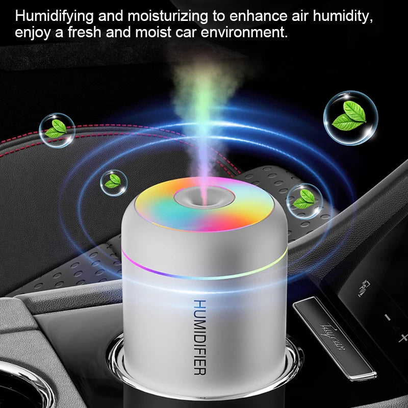 Mini umidificador de ar 180ml, difusor de aromas USB, purificador de óleos essenciais