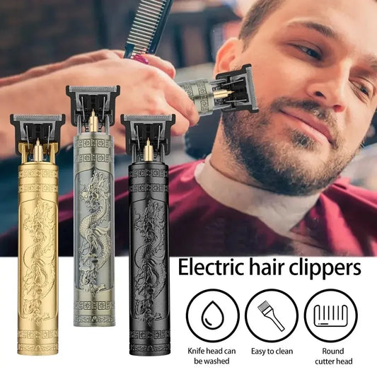 Máquina de cortar cabelo elétrica vintage T9, máquina de cortar cabelo profissional masculina