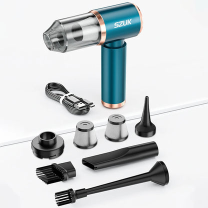 Mini aspirador de pó automotivo SZUK sem fio, potente e portátil para limpeza