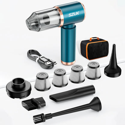 Mini aspirador de pó automotivo SZUK sem fio, potente e portátil para limpeza