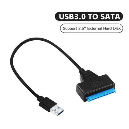 Cabo adaptador de disco rígido USB de 2,5 polegadas Cabo de unidade fácil de usar Disco rígido fácil