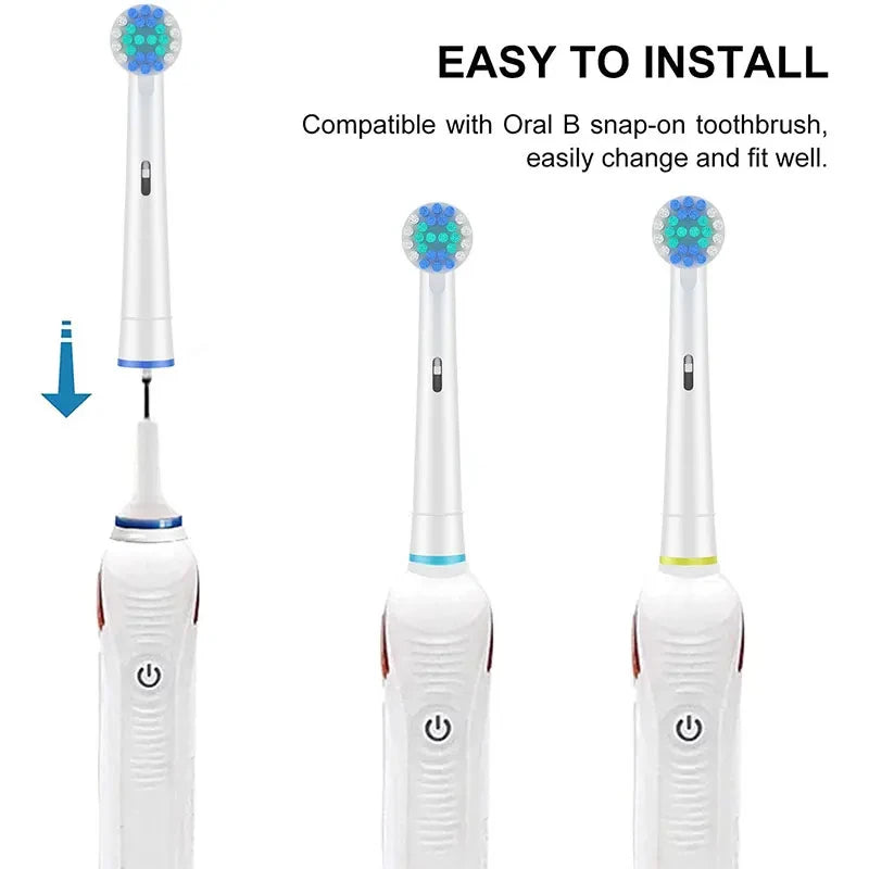 Cabeças de escova de dentes de substituição 4/8/16 peças compatíveis com Oral-B Braun