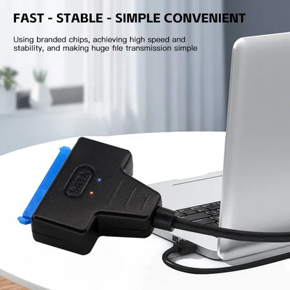 Cabo adaptador de disco rígido USB de 2,5 polegadas Cabo de unidade fácil de usar Disco rígido fácil