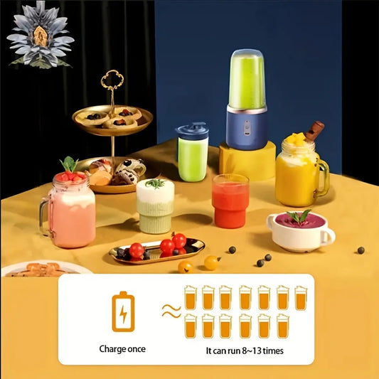 Liquidificador portátil elétrico com 6 lâminas e liquidificador multifuncional para sucos