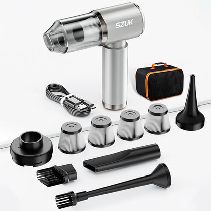 Mini aspirador de pó automotivo SZUK sem fio, potente e portátil para limpeza