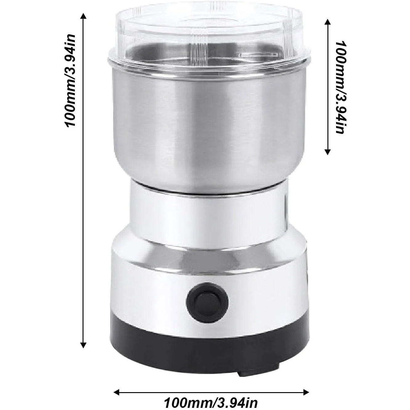 Moedor elétrico multiuso para grãos de café em aço inoxidável