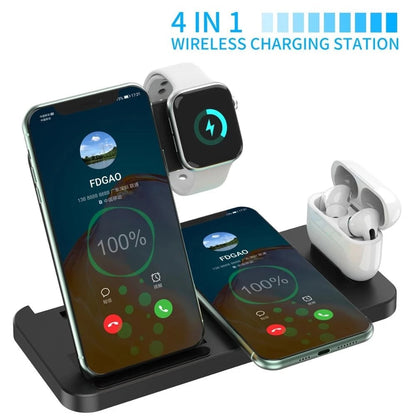 Estação 3 em 1 -carregamento sem fio Dragon para telefones iPhone e Samsung