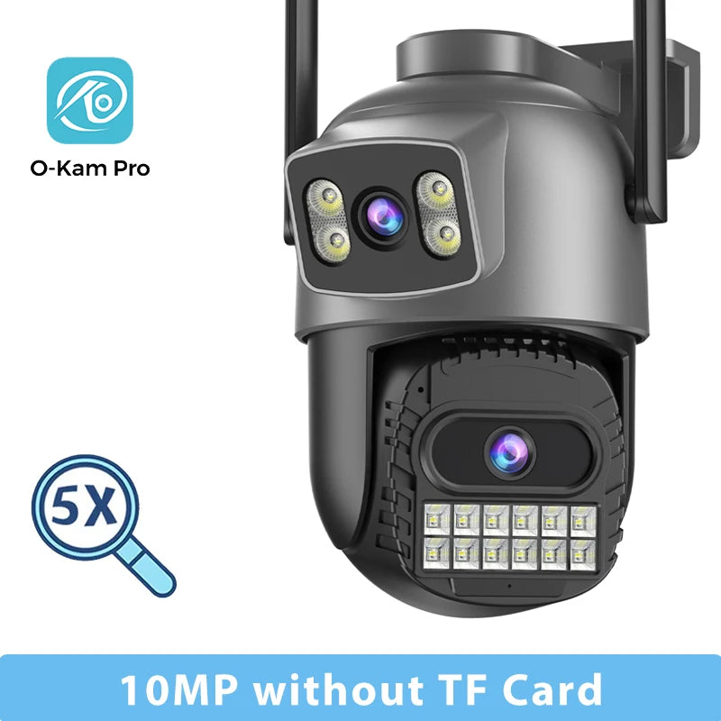 BESDER 15MP Câmera Wifi PTZ Tela Dupla Externa 10X Zoom Digital DetecçãCâo Humana 10MP mera IP de Segurança Vigilância O-Kam Pro