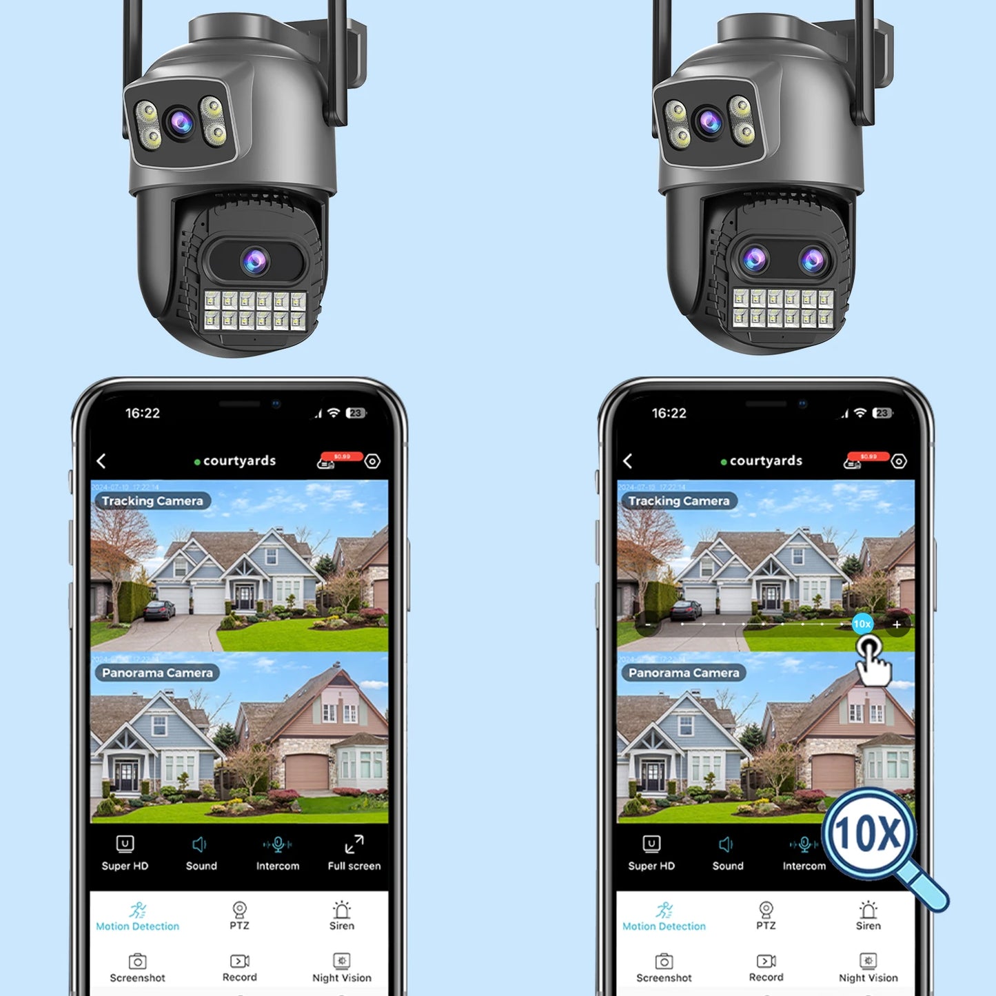 BESDER 15MP Câmera Wifi PTZ Tela Dupla Externa 10X Zoom Digital DetecçãCâo Humana 10MP mera IP de Segurança Vigilância O-Kam Pro