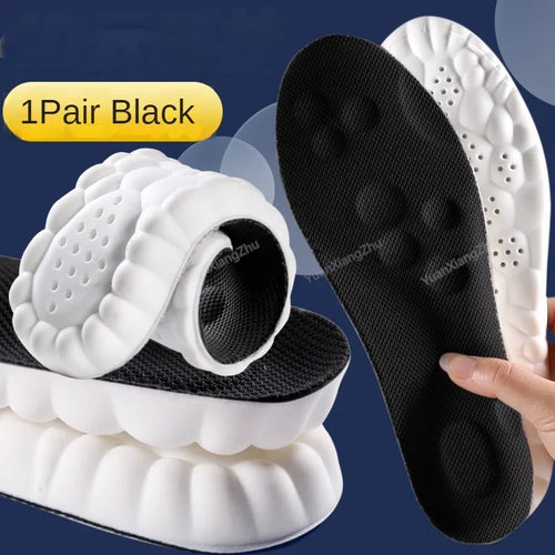 1 par de palmilhas 4D macias para pés com fascite plantar e arco